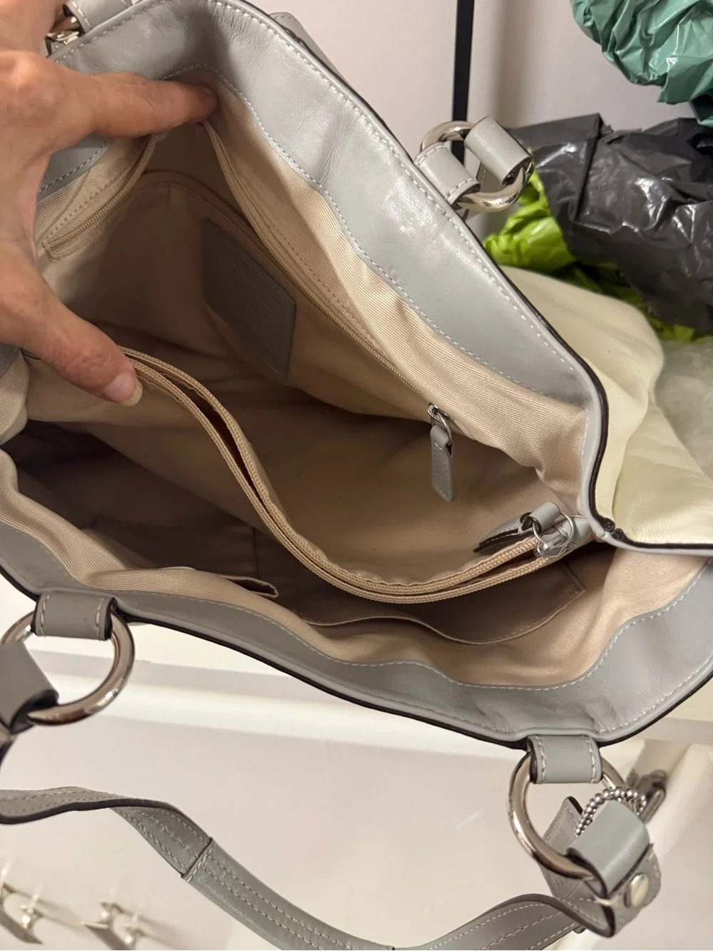 Coach leather shoulder